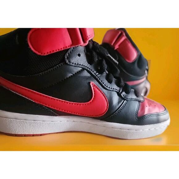 Nike Red And Black High Tops Cd7782-003 Womens 6.5 Kids 5Y Nice Condition - Picture 7 of 8